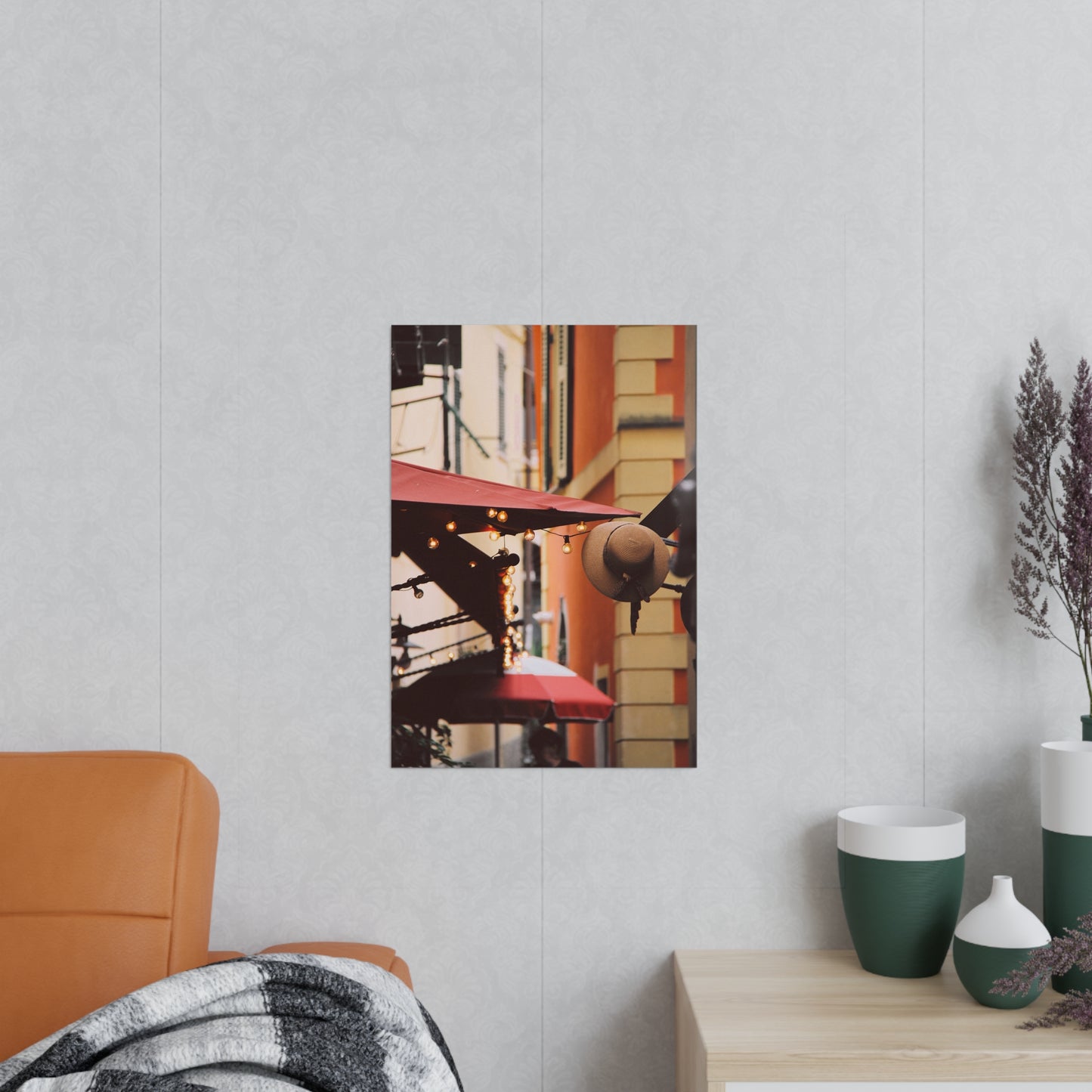 Póster Fotográfico - Café de Calle en Cinque Terre, Italia