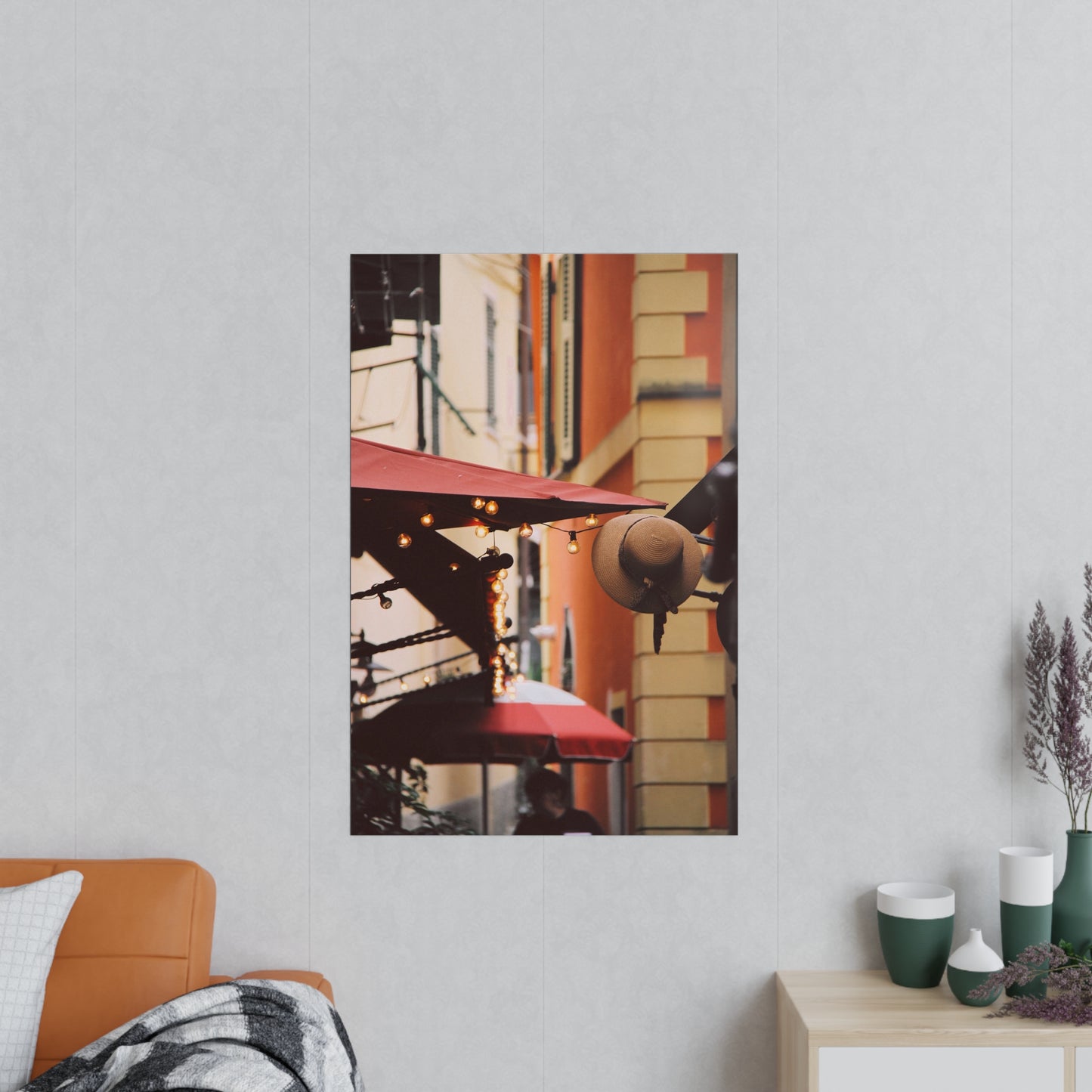 Póster Fotográfico - Café de Calle en Cinque Terre, Italia