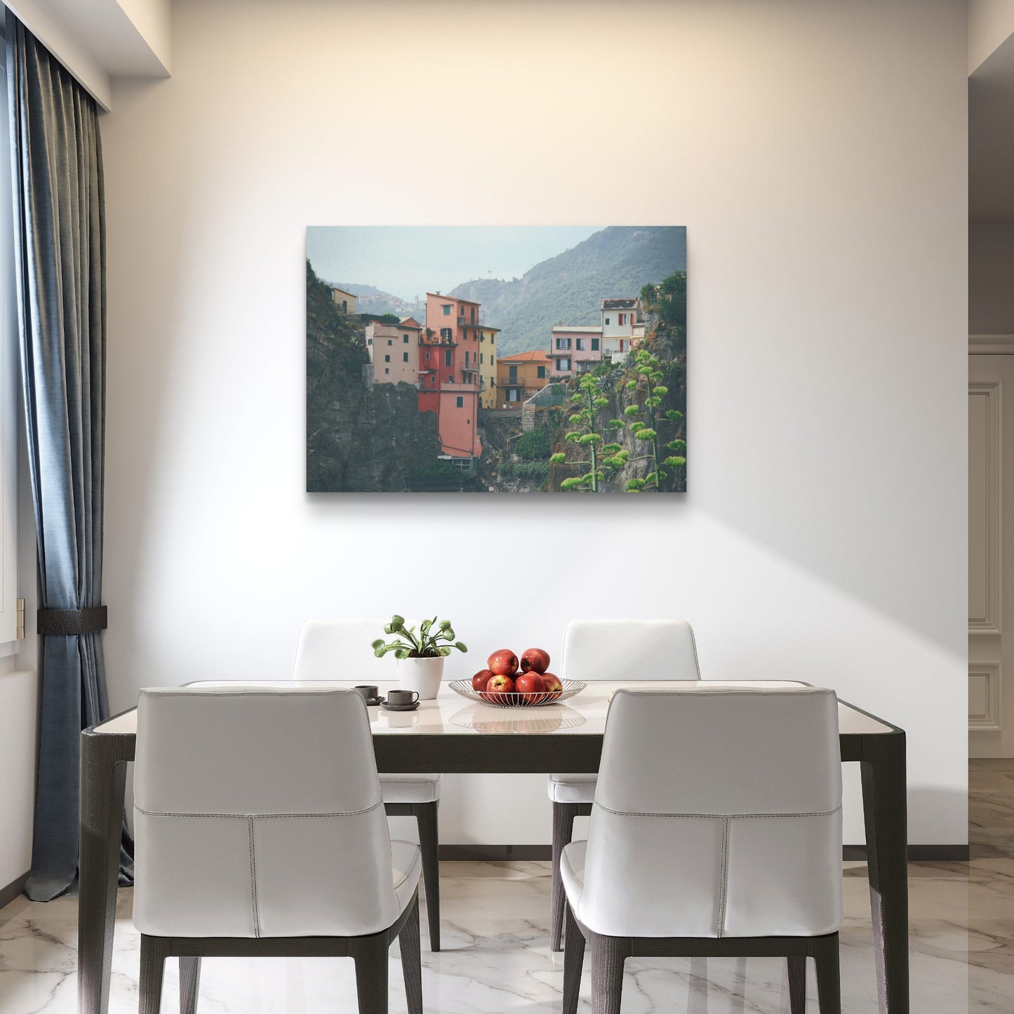 Póster Fotográfico - Casas de Colores en el Acantilado de Cinque Terre, Italia