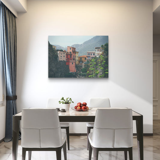Póster Fotográfico - Casas de Colores en el Acantilado de Cinque Terre, Italia