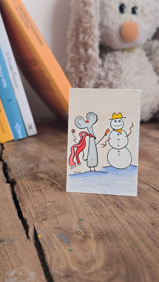Miniatura Original Acuarela - Wintember