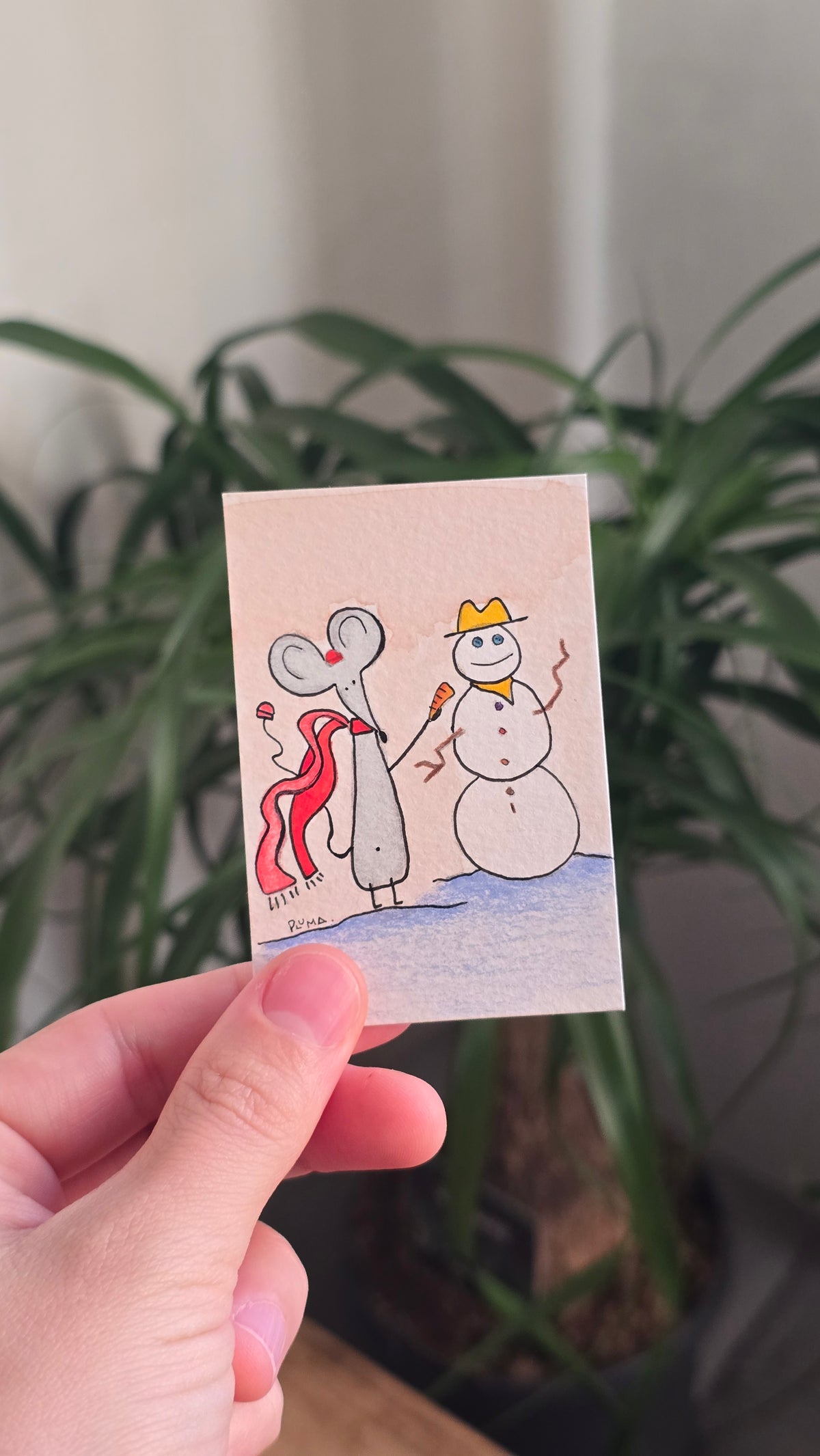 Miniatura Original Acuarela - Wintember