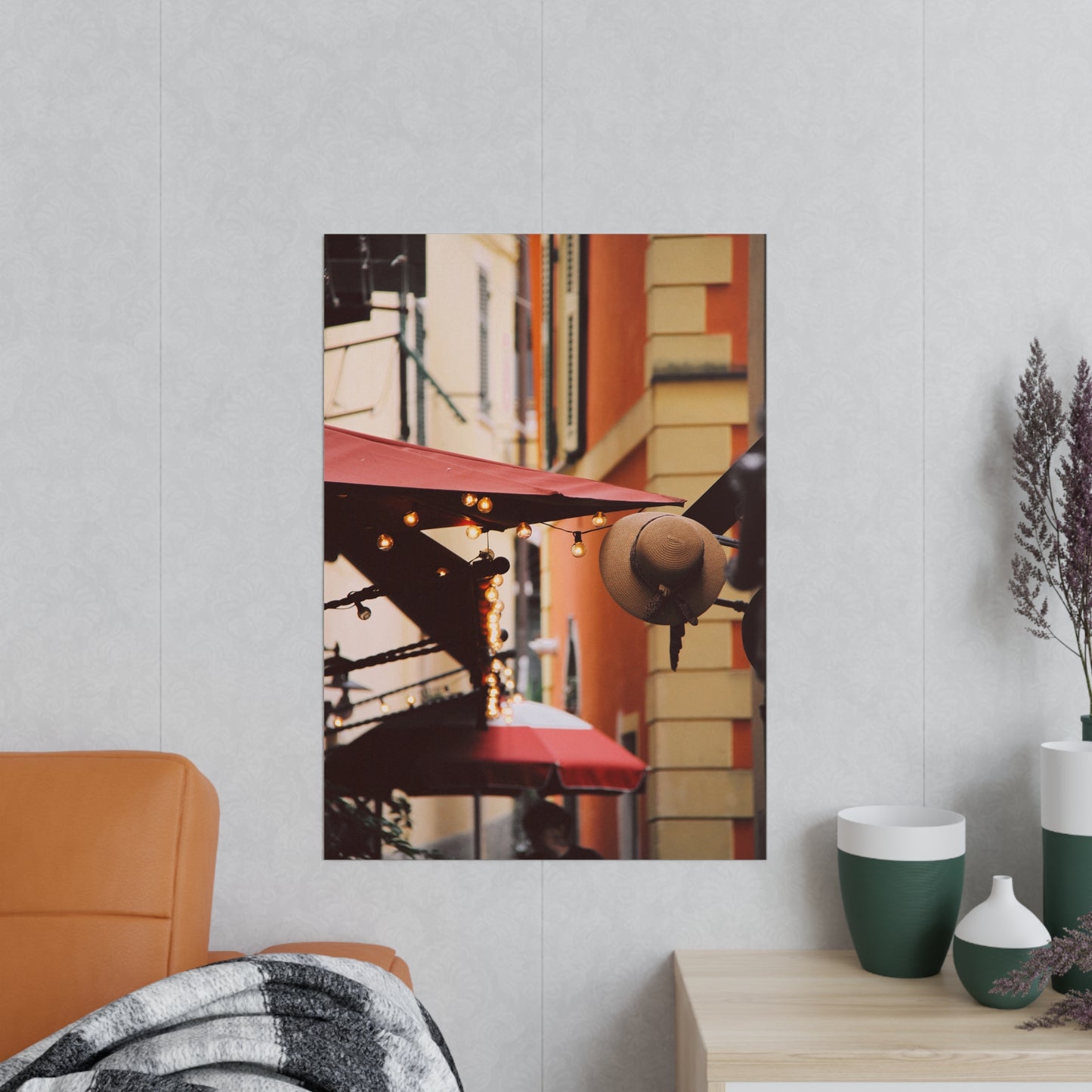 Póster Fotográfico - Café de Calle en Cinque Terre, Italia