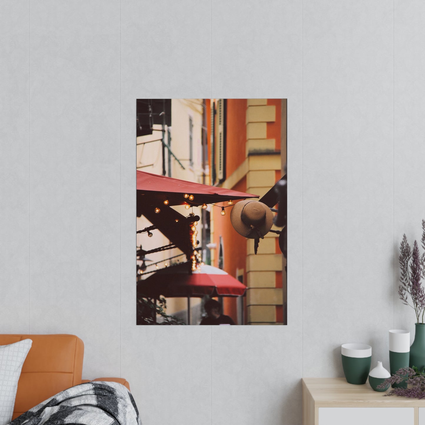 Póster Fotográfico - Café de Calle en Cinque Terre, Italia
