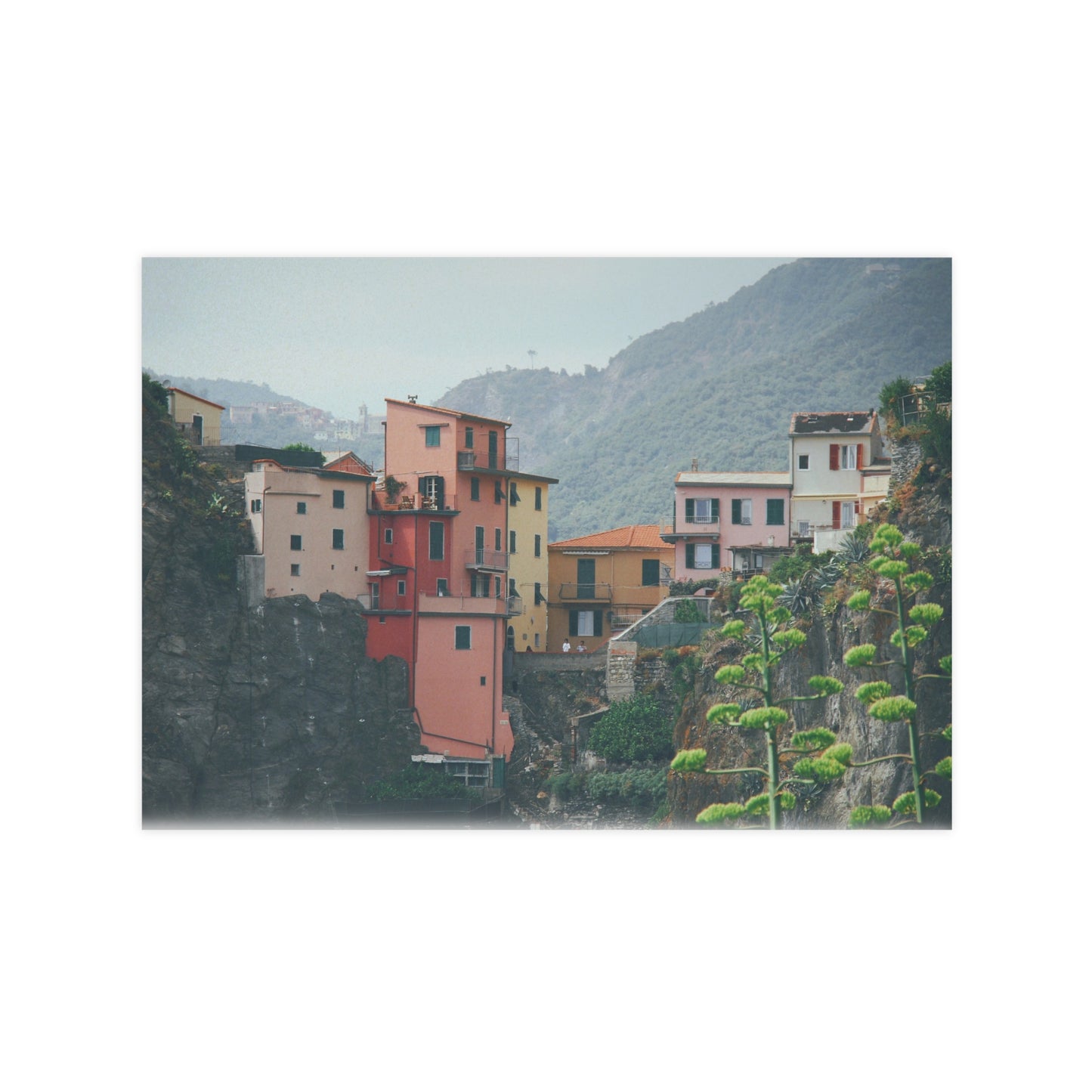 Póster Fotográfico - Casas de Colores en el Acantilado de Cinque Terre, Italia
