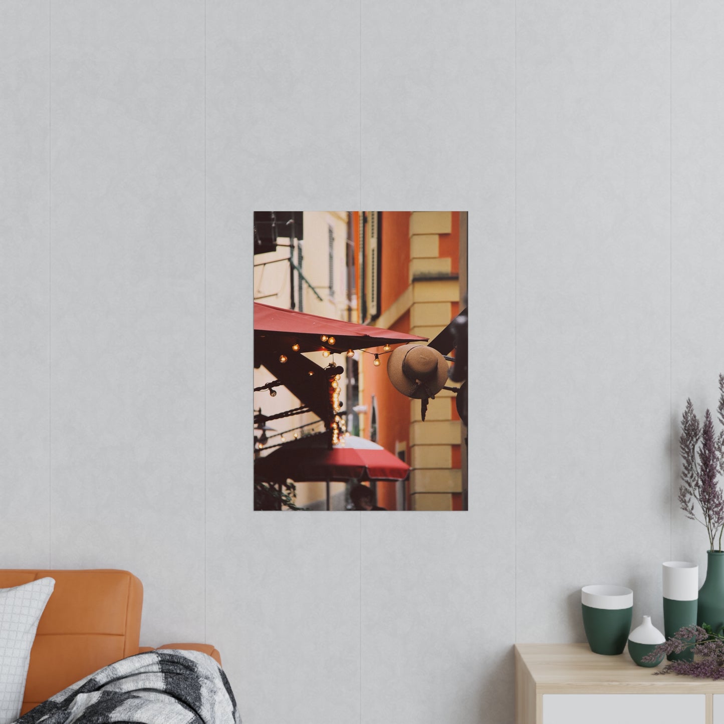 Póster Fotográfico - Café de Calle en Cinque Terre, Italia
